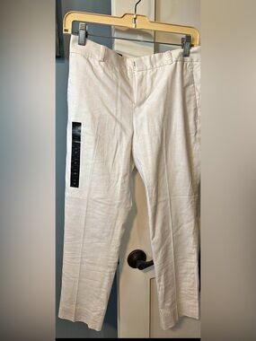 Brand new Avery Men's White Linen-Blend Chinos